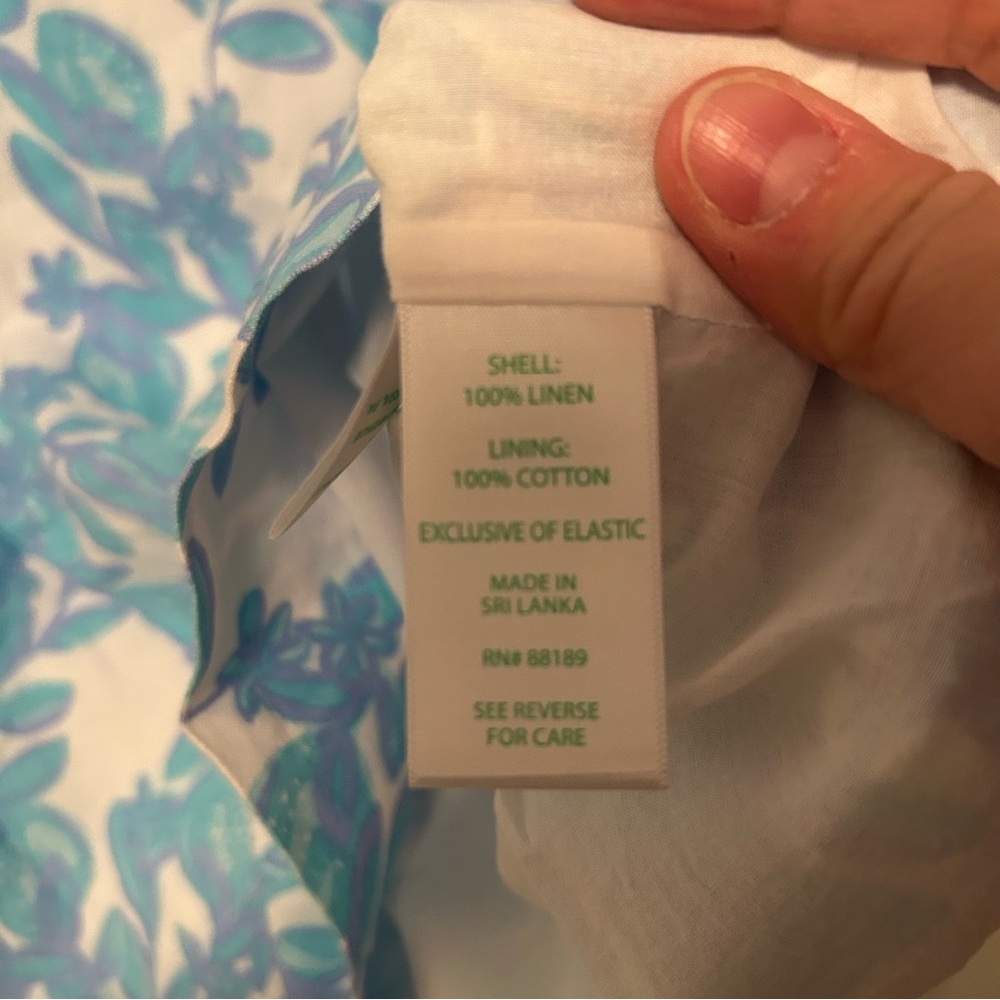 Lilly Pulitzler Mialeigh Elbow Sleeve Linen Dress Blue Simply The Zest Size 00 - Picture 8 of 10